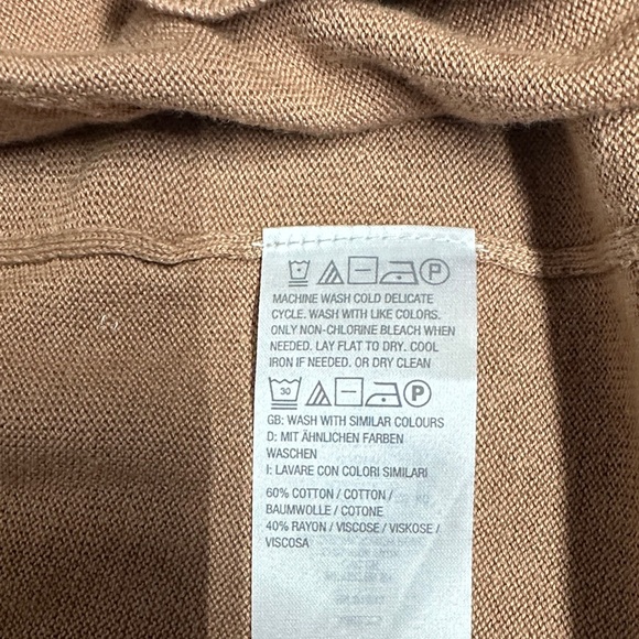 Isaac Mizrahi Camel Open Front Sweater - Picture 7 of 7